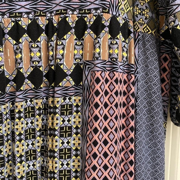 Ellos Maxi Dress Womens Plus Sz 22 Tiered patchwork Cottage Core Avanteguard - Picture 5 of 9